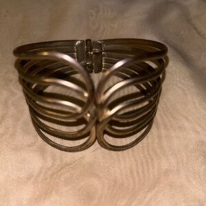 Vintage Hinged Cuff wide Bracelet